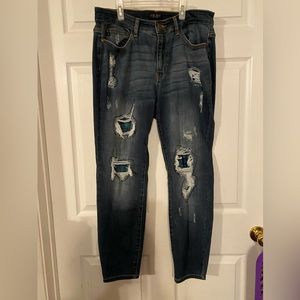 Judy Blue green/blue plaid 16W